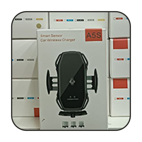 Автомобильный держатель А5S. Комплектация: упаковка, Cable, магнитные зарядки. Характеристики: Беспородная зарядка, 3 магнитного зарядка, 1 lightening, 1 micro, 1 Tupe-c, автоматический раздвижной фиксатор.