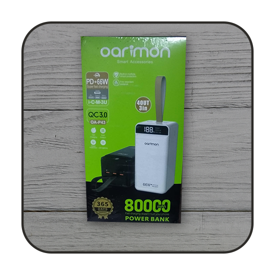 Power bank Oarimon 80000 mAh